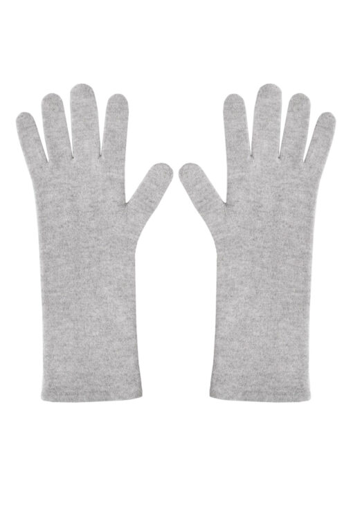 Para rękawiczek w kolorze jasnoszarym