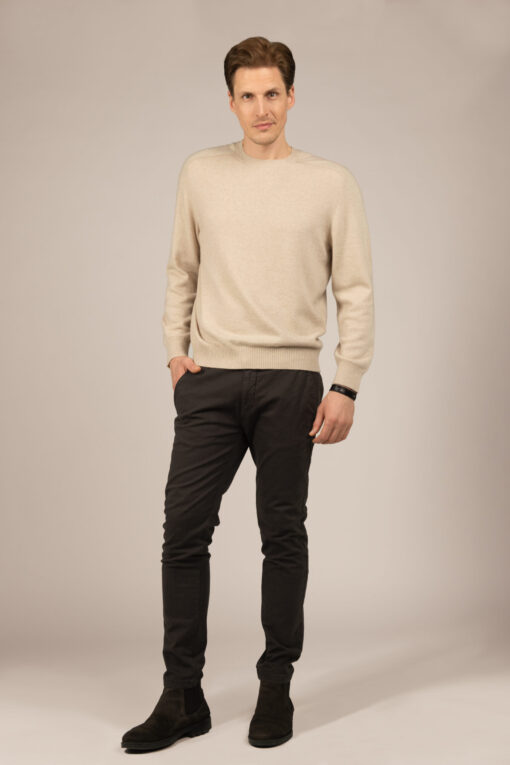unisex cashmere reglan sweater in beige color