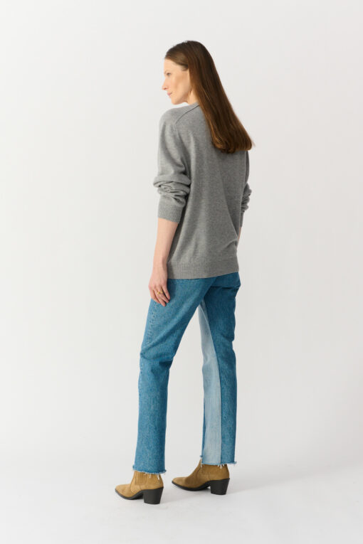cashmere reglan sweater unisex color light grey