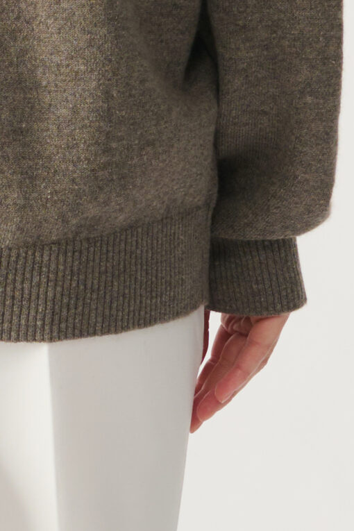 cashmere raglan sweater unisex color taupe