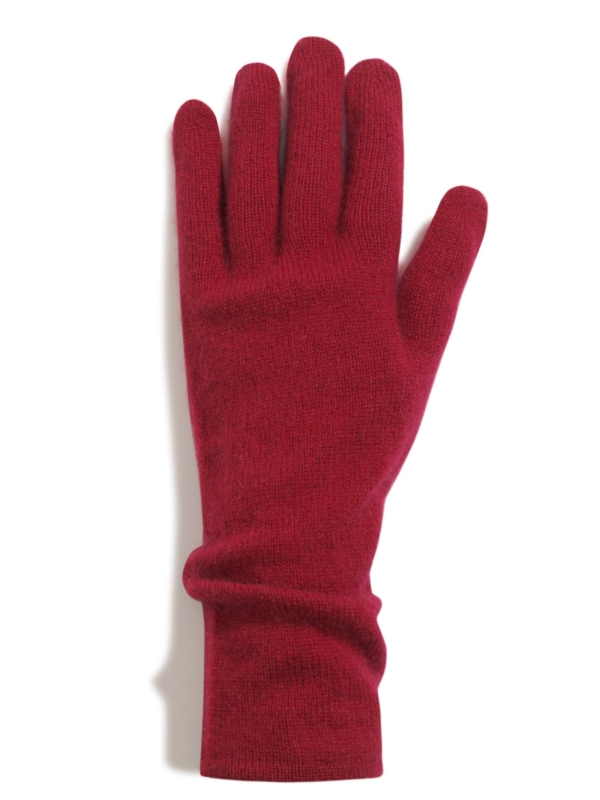 Kaszmirowe rękawiczki rubin