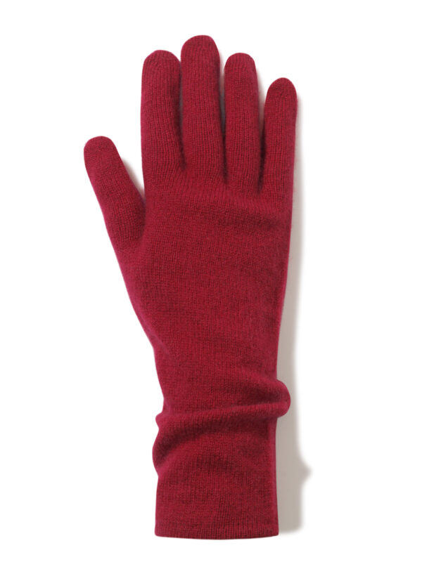 Prawa rękawiczka w kolorze rubinowej czerwieni