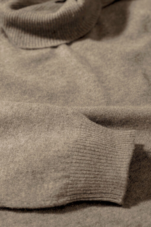 cashmere turtleneck sweater unisex mocha color