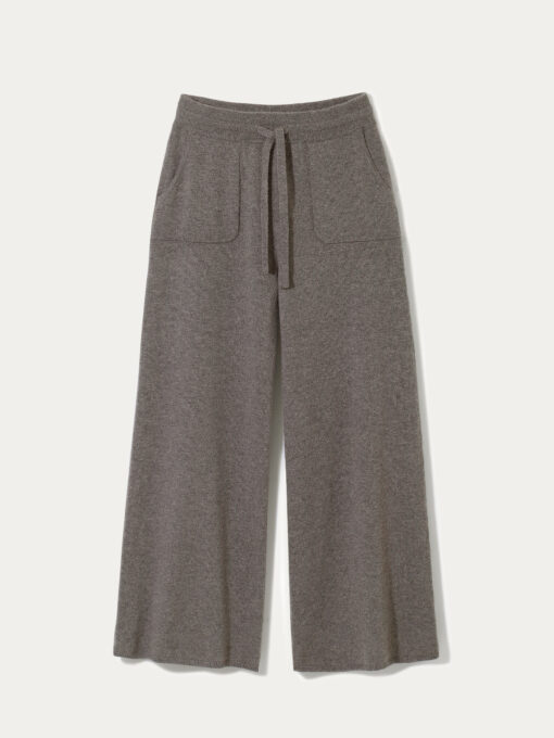 cashmere pants in taupe color