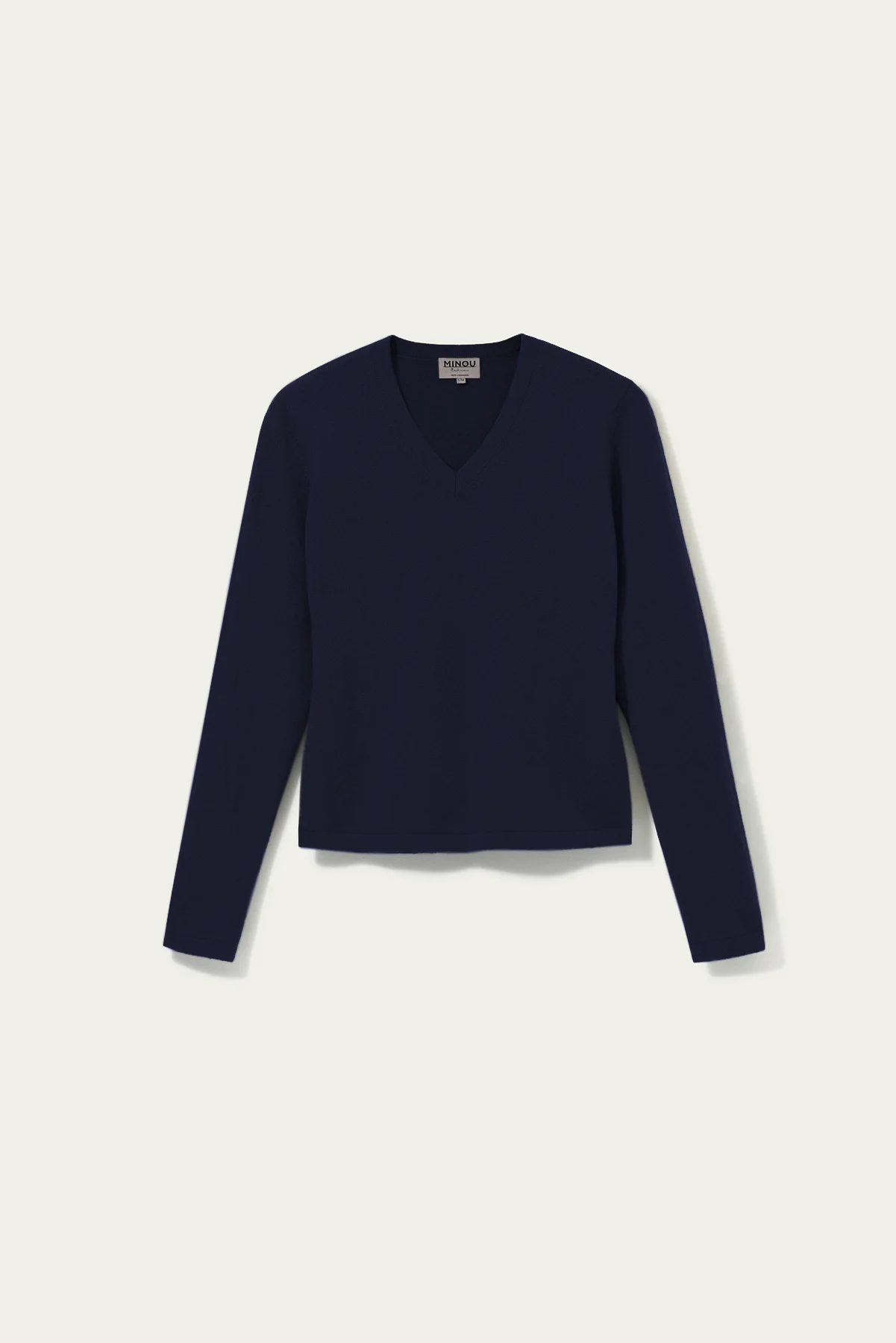 kaszmirowa bluzka z dekoltem w serek w kolorze oliwkowym