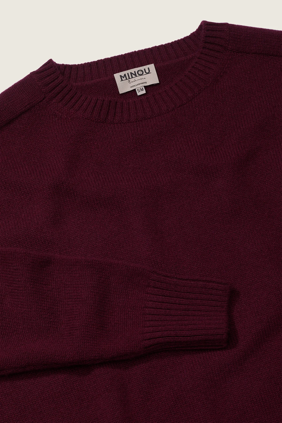 kaszmirowy raglan burgund bordo