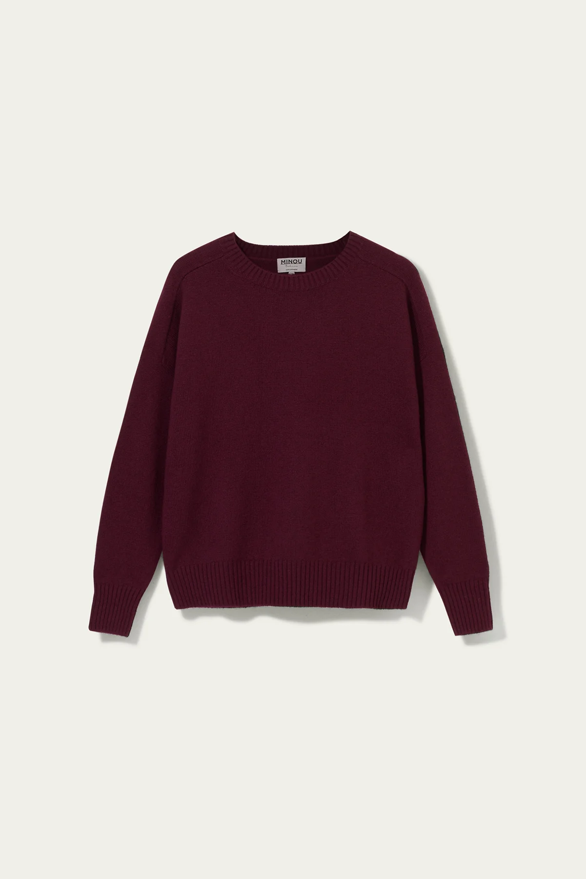 kaszmirowy raglan burgund bordo