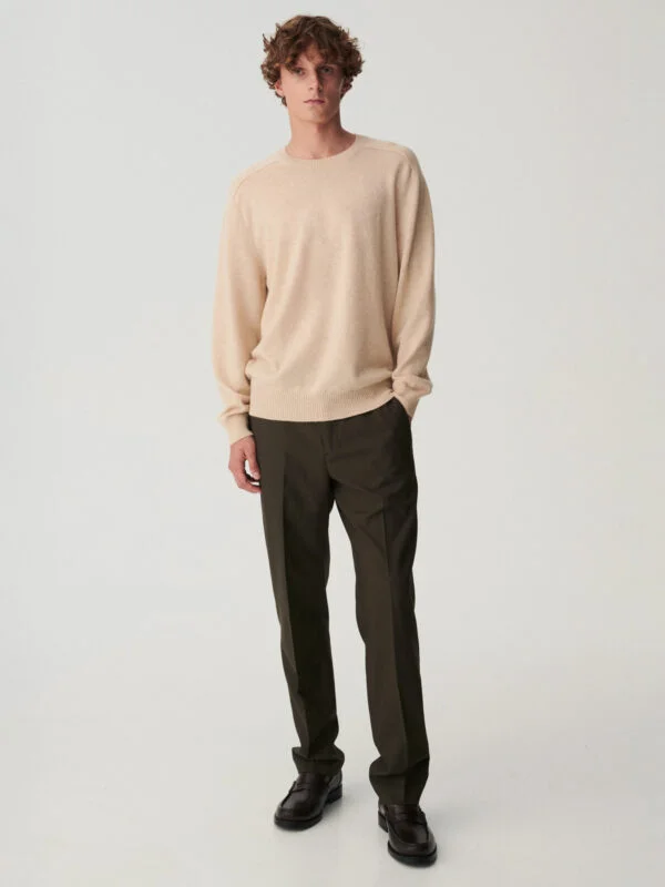 OREN kaszmirowy sweter raglan beż uniseks