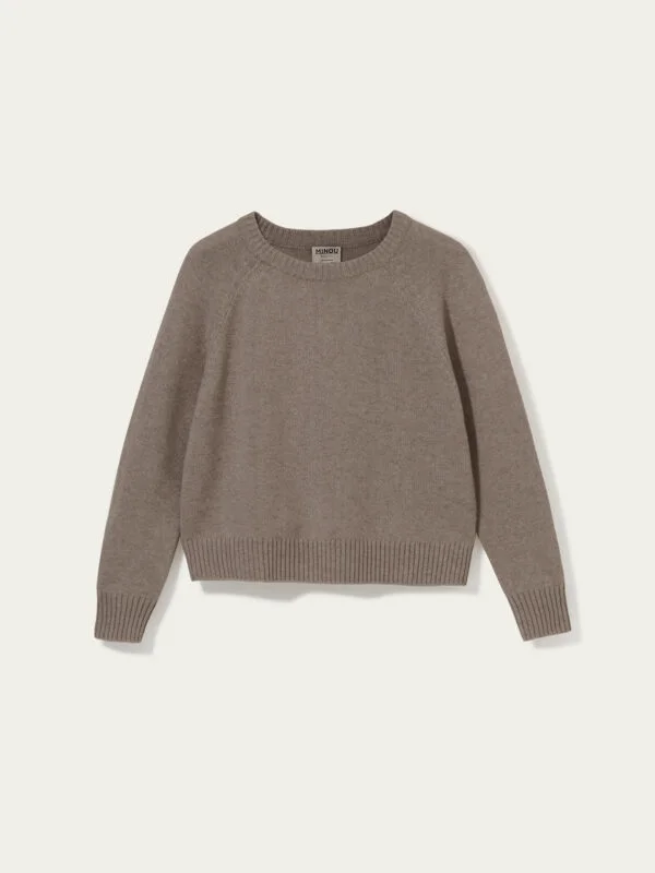 kaszmirowy krótki raglan mokka