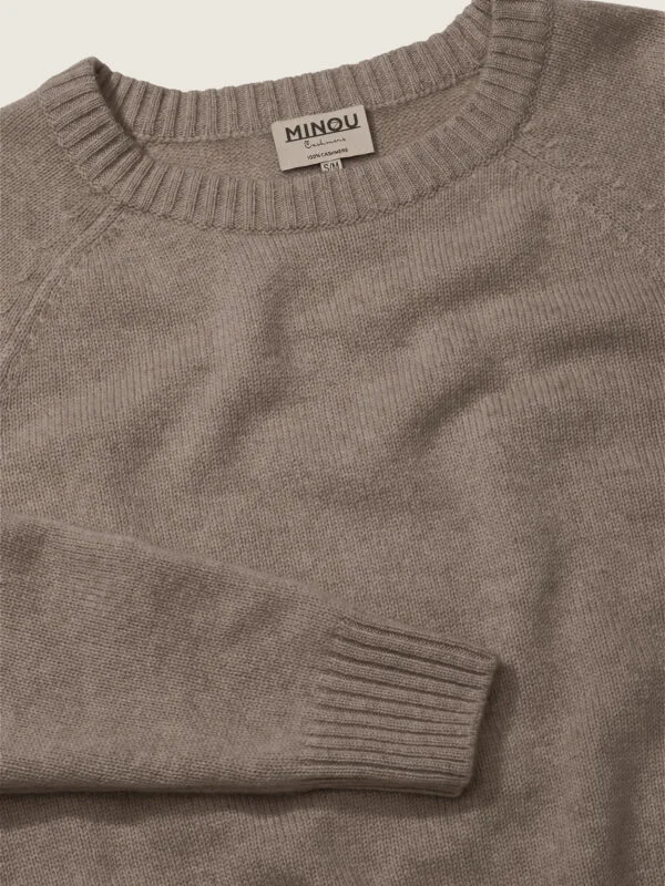 kaszmirowy krótki raglan mokka